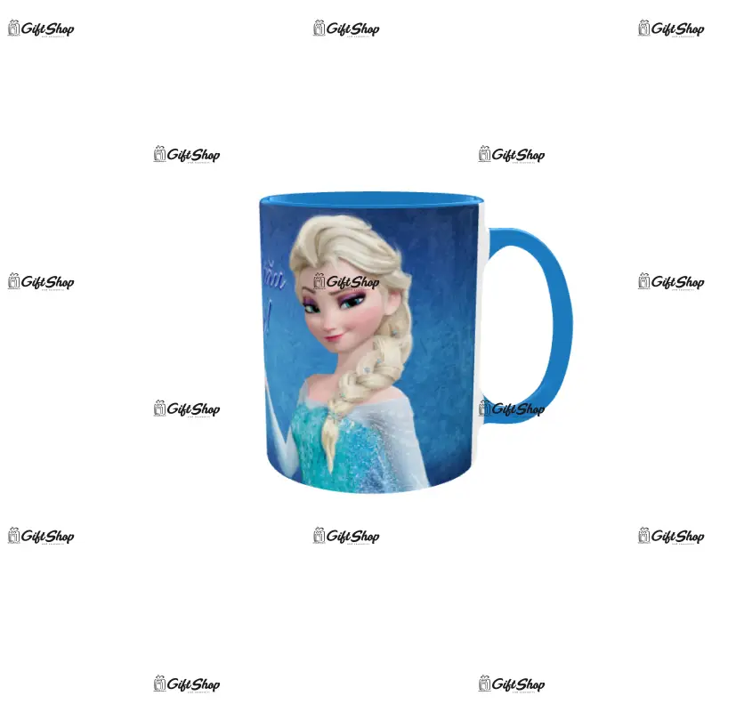 Elsa, frozen, cana personalizata cu poza si text, 330ml, model 3353
